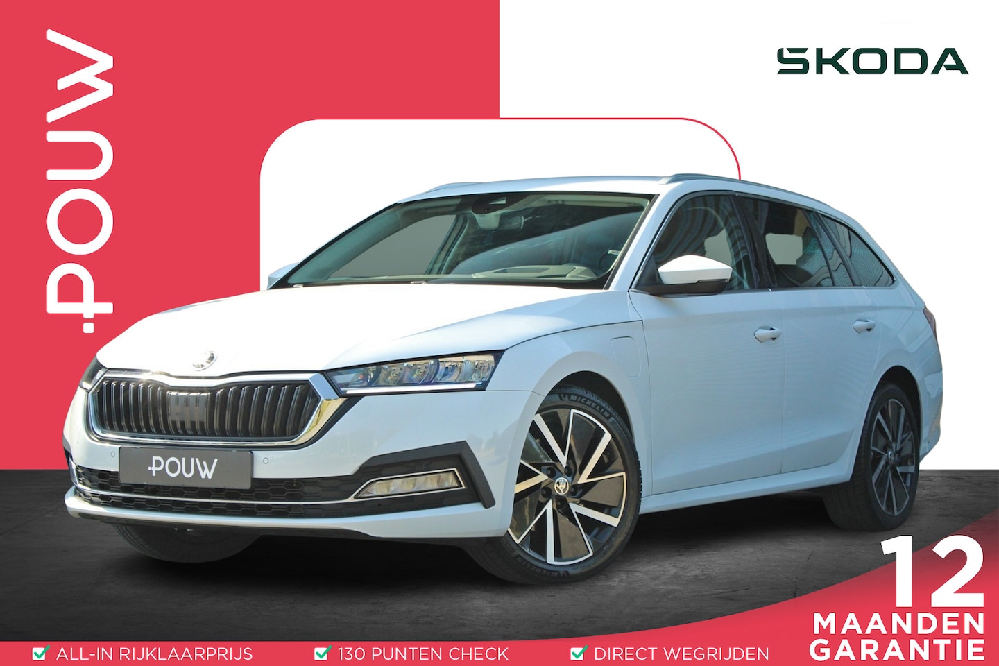 Skoda Octavia Combi - 1.4 TSI 204pk iV PHEV Business Edition | SoH 89% | Stoelverwarming | Navigatie | Apple Car - AutoWereld.nl