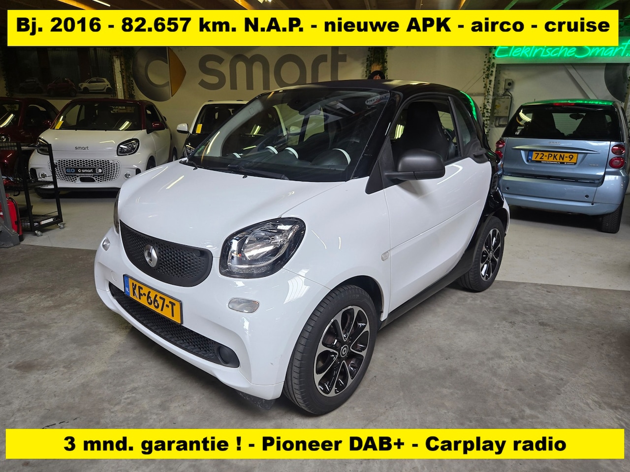 Smart Fortwo - 1.0 Pure - garantie ! - alu velgen - nieuwe apk - koude airco - el. ramen en spiegels - AutoWereld.nl