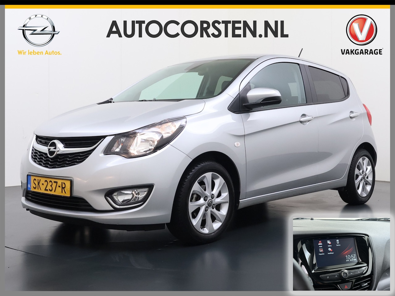 Opel Karl - 1.0I 75PK 5Drs Ecc Navi* Apple Carplay Android Auto Pdc Stoel+Stuurverwarming Cruise Contr - AutoWereld.nl