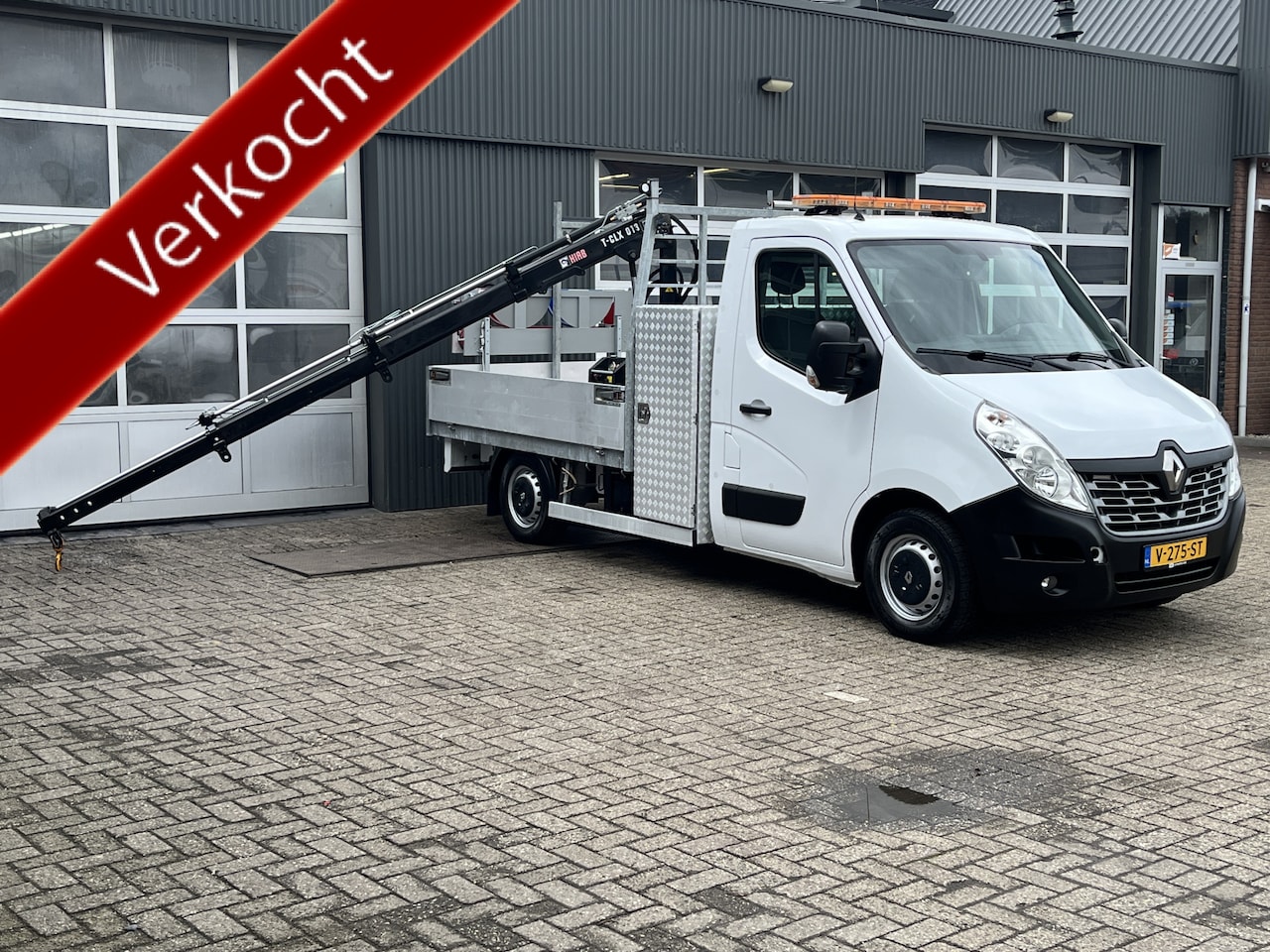 Renault Master - T35 2.3 dCi L2 Energy Hiab Laadkraan T-CLX 013 Trekhaak 2500 kg Airco 2-Persoons Open laad - AutoWereld.nl