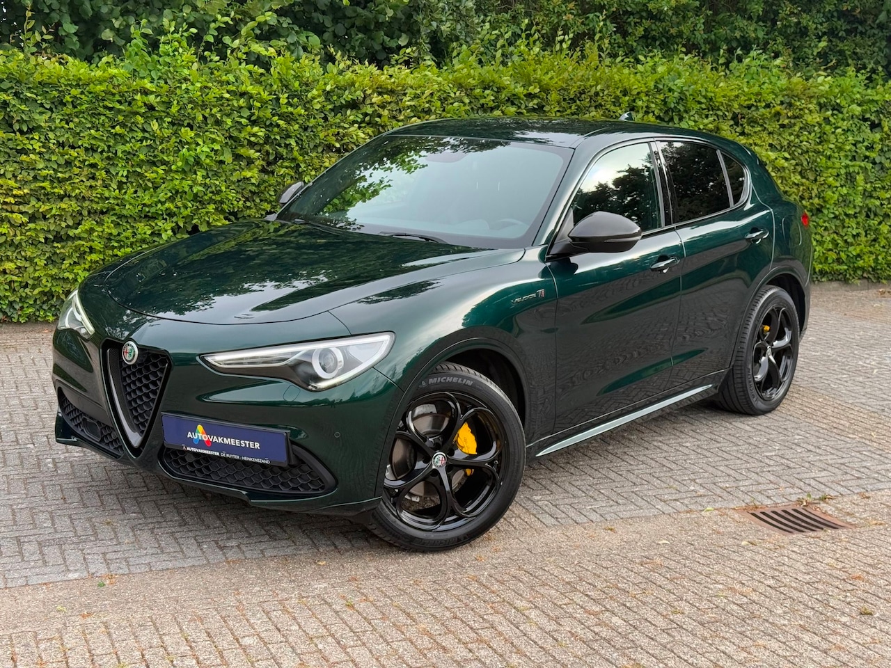 Alfa Romeo Stelvio - Veloce TI Q4 Verde Visconti Luxe uitgerust Carbon 280PK - AutoWereld.nl