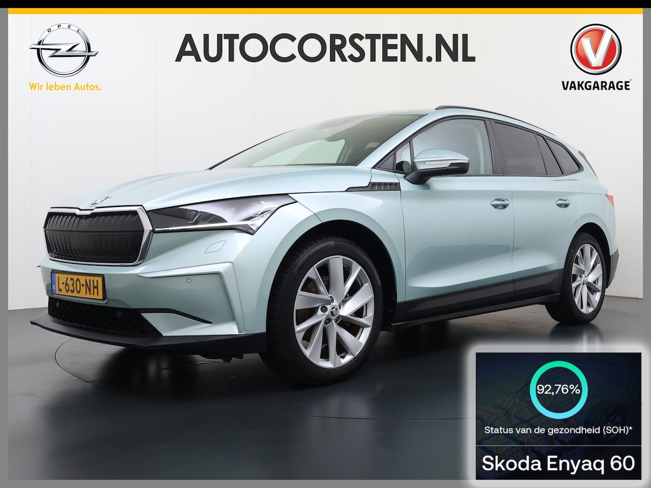 Skoda Enyaq iV - 60 First Edition SOH 92% 3-Zone Ecc Adap.Cruise Stoel+Stuurverwarming Elek.Stoel+Memory Ca - AutoWereld.nl