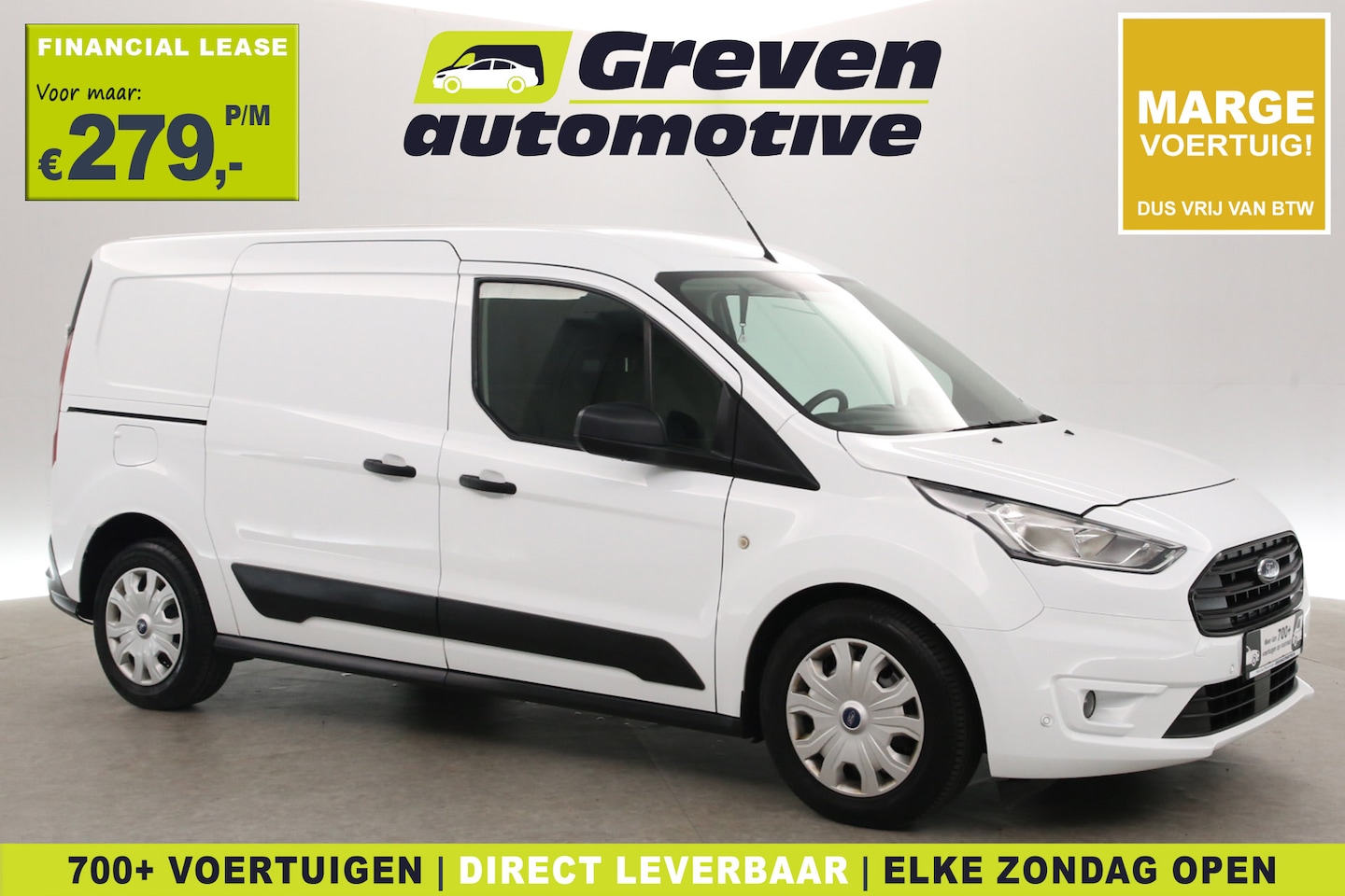 Ford Transit Connect - 1.5 TDCI L2 101PK | Marge | Automaat | 3 Zits | Airco | Parkeersens. | Elektrpakket - AutoWereld.nl
