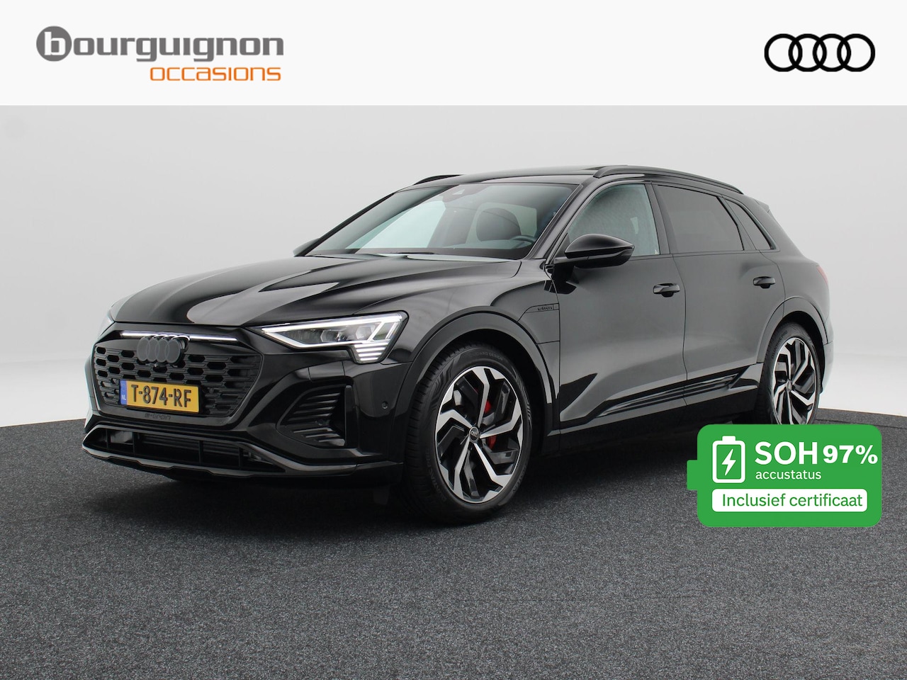 Audi Q8 e-tron - 50 quattro S Edition 95 kWh 340 Pk | Stoelverwarming | Adaptive Cruise | Panoramadak | Ban - AutoWereld.nl