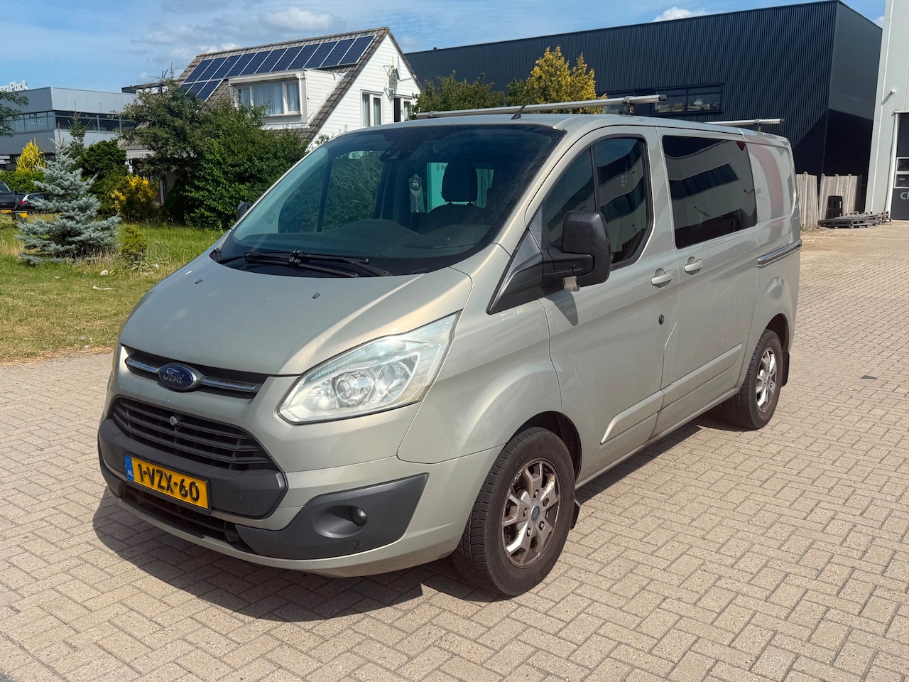 Ford Transit Custom - 270 2.2 TDCI L1H1 Limited DC 2X SCHUIDEUR LEER AIRCO GRIJS 2012 - AutoWereld.nl