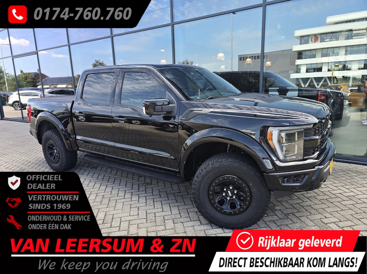 Ford F150 - USA 3.5 V6 Ecoboost SuperCrew Raptor | Matzwarte wrap | Pano | B&O | 360 camera - AutoWereld.nl