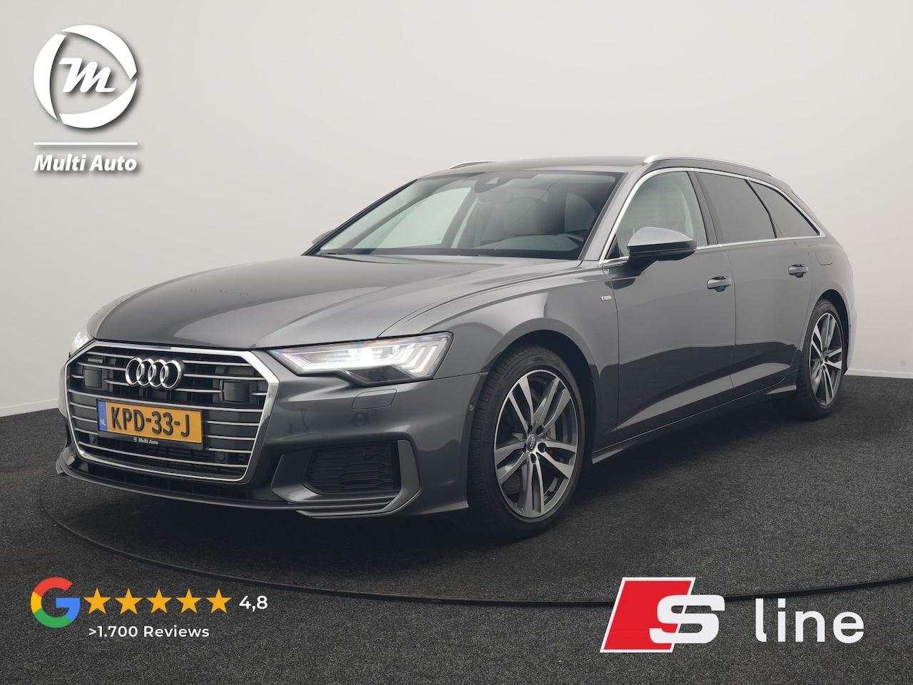 Audi A6 Avant - 50 TFSI e quattro S Line 300pk PHEV Dealer O.H | Trekhaak af Fabriek | Adaptive Cruise | M - AutoWereld.nl