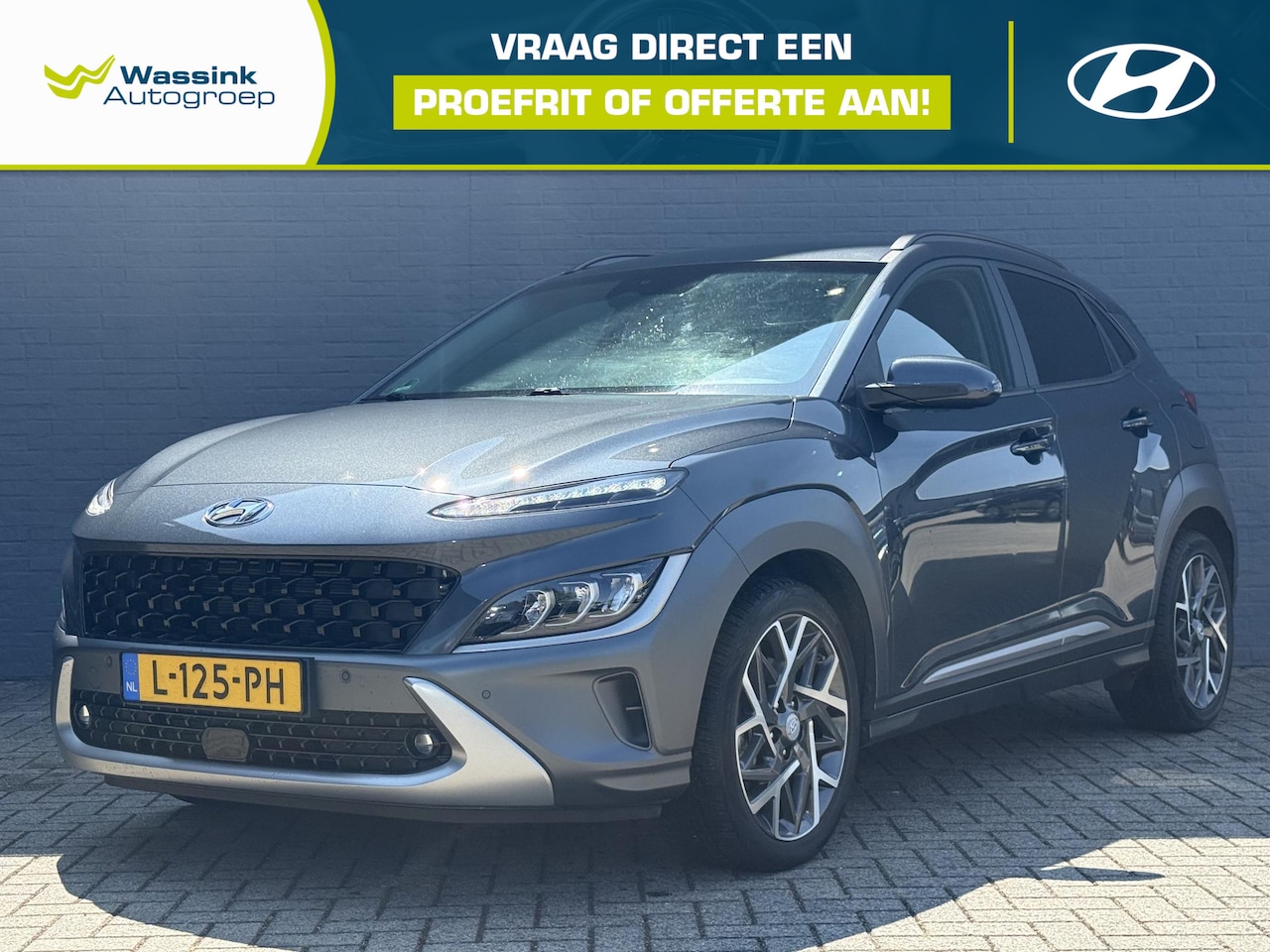 Hyundai Kona - 1.6 GDI HEV Premium All Season Banden | Elektrisch Verstelbare Stoelen | Lederen Bekleding - AutoWereld.nl