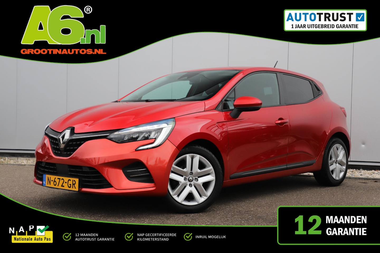 Renault Clio - 1.0 TCe Business Zen Navigatie Achteruitrijcamera Parkeersensors Airco Climate & Cruise Co - AutoWereld.nl