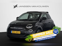 Fiat 500 C - La Prima 42 kWh Cabrio Leder Stoelverwarming Achteruitrijcamera 17"
