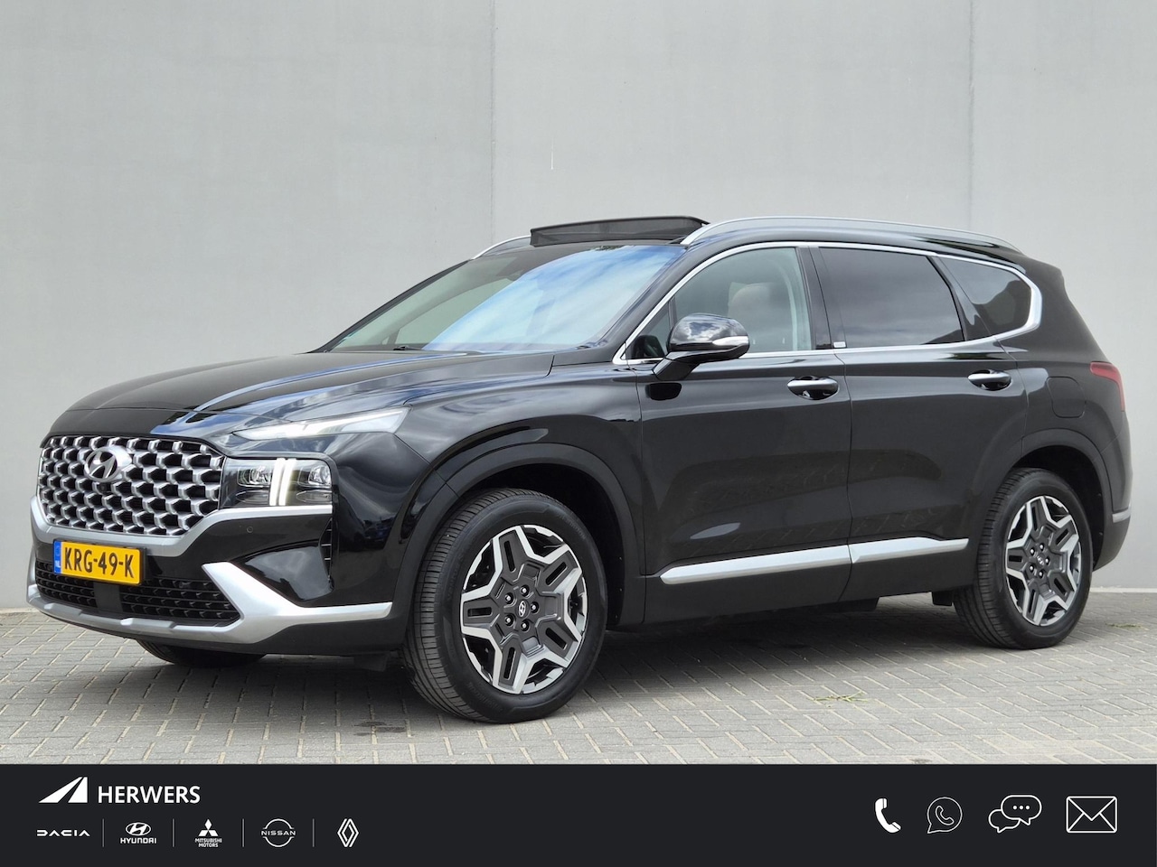 Hyundai Santa Fe - 1.6 T-GDI PHEV 5p Premium Sky 4WD / SOH 100% / Dealer onderhouden / Glazen schuif- en kant - AutoWereld.nl