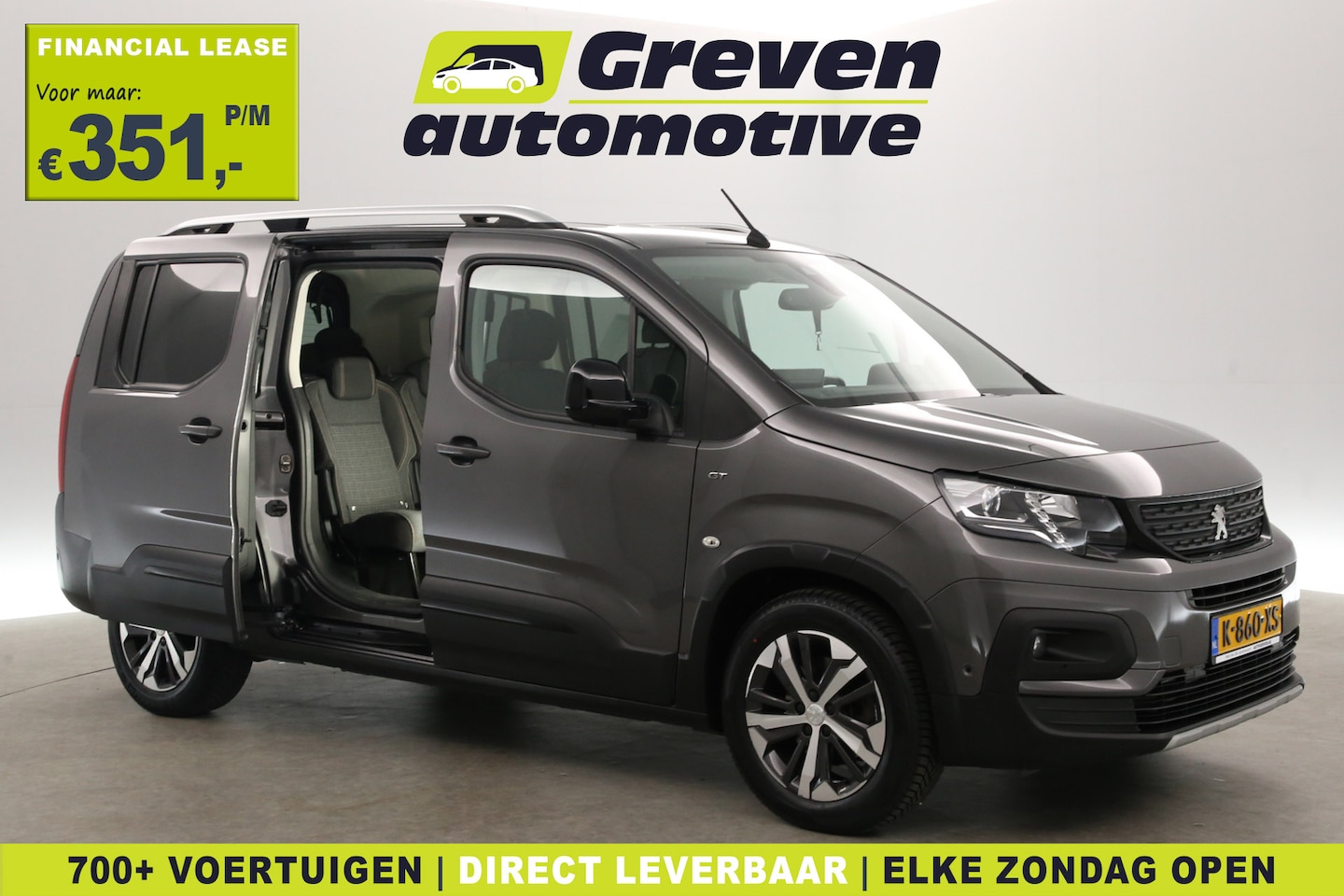 Peugeot Rifter - 1.2 Puretech L2 GT 7p. 131PK | Automaat | Clima | Camera | Cruise | 2xSchuifdeur | Carplay - AutoWereld.nl