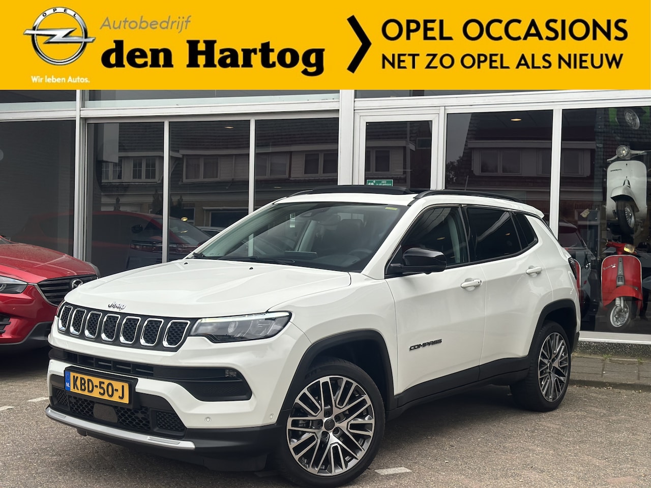 Jeep Compass - 1.5T e-Hybrid Limited Pano/ECC/Camera. - AutoWereld.nl