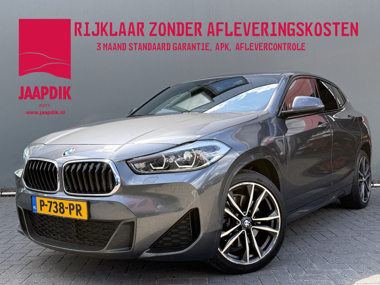 BMW X2 - BWJ 2021 xDrive20i 179 PK High Executive M AUTOMAAT | FULL LED | PANO | HALF LEDER | ADAPT - AutoWereld.nl