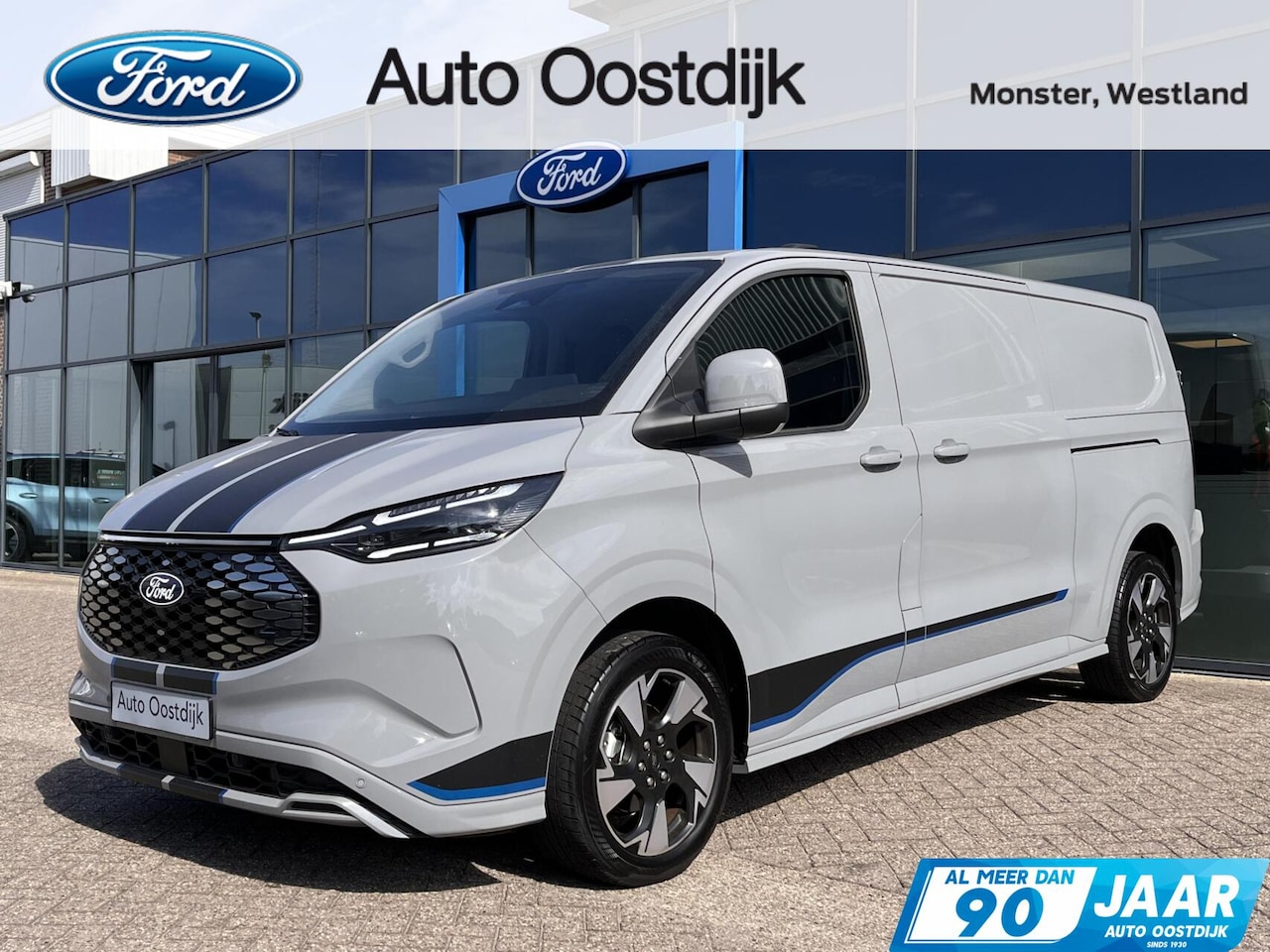 Ford Transit Custom - E-Transit 340 L2H1 Sport 71 kWh 218PK 2x Schuifdeur Bijrijdersstoel 2300KG Trekgewicht Ada - AutoWereld.nl