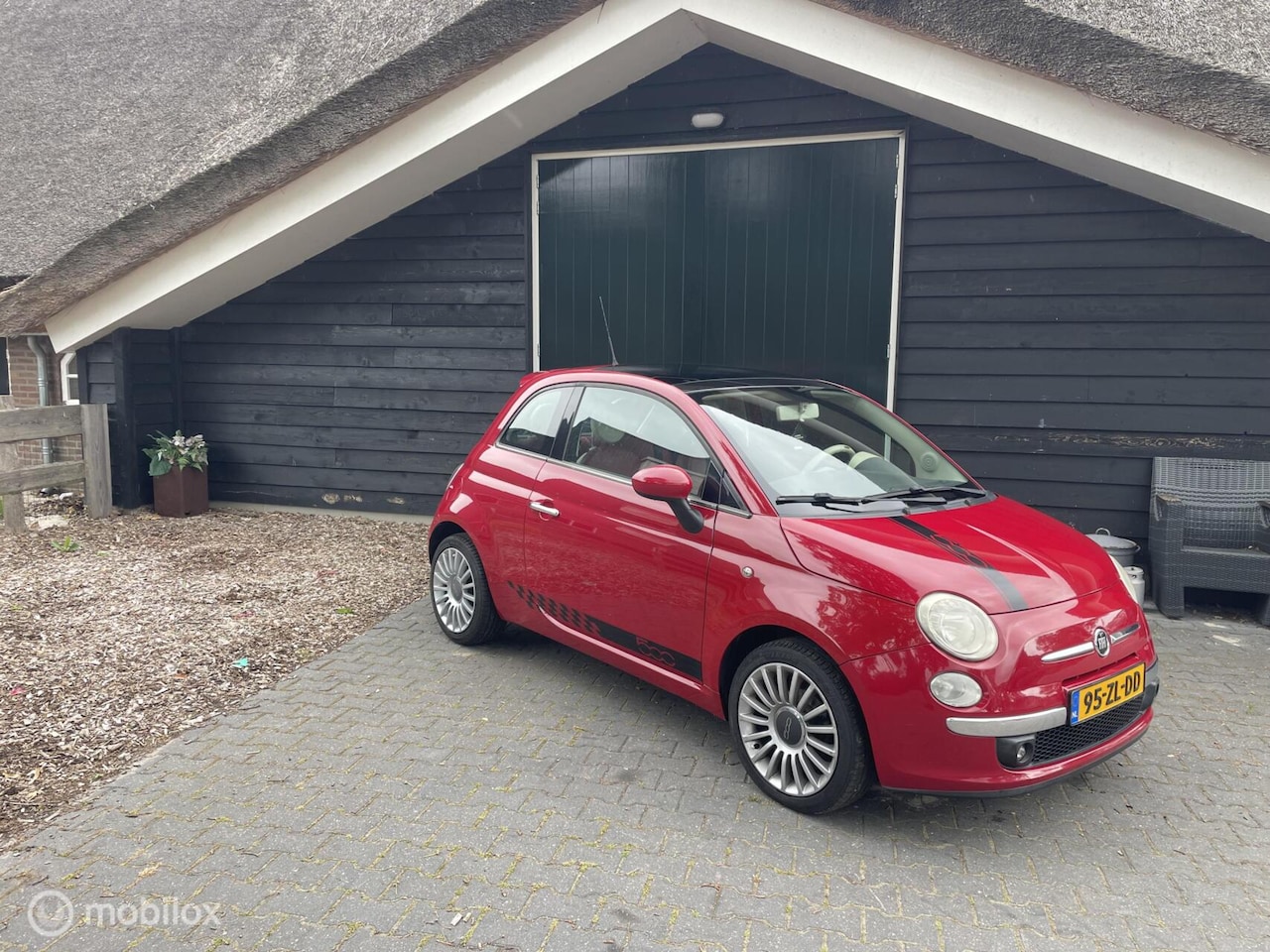 Fiat 500 - 1.2 Lounge 1.2 Lounge, Airco, Panoramadak, Leer - AutoWereld.nl