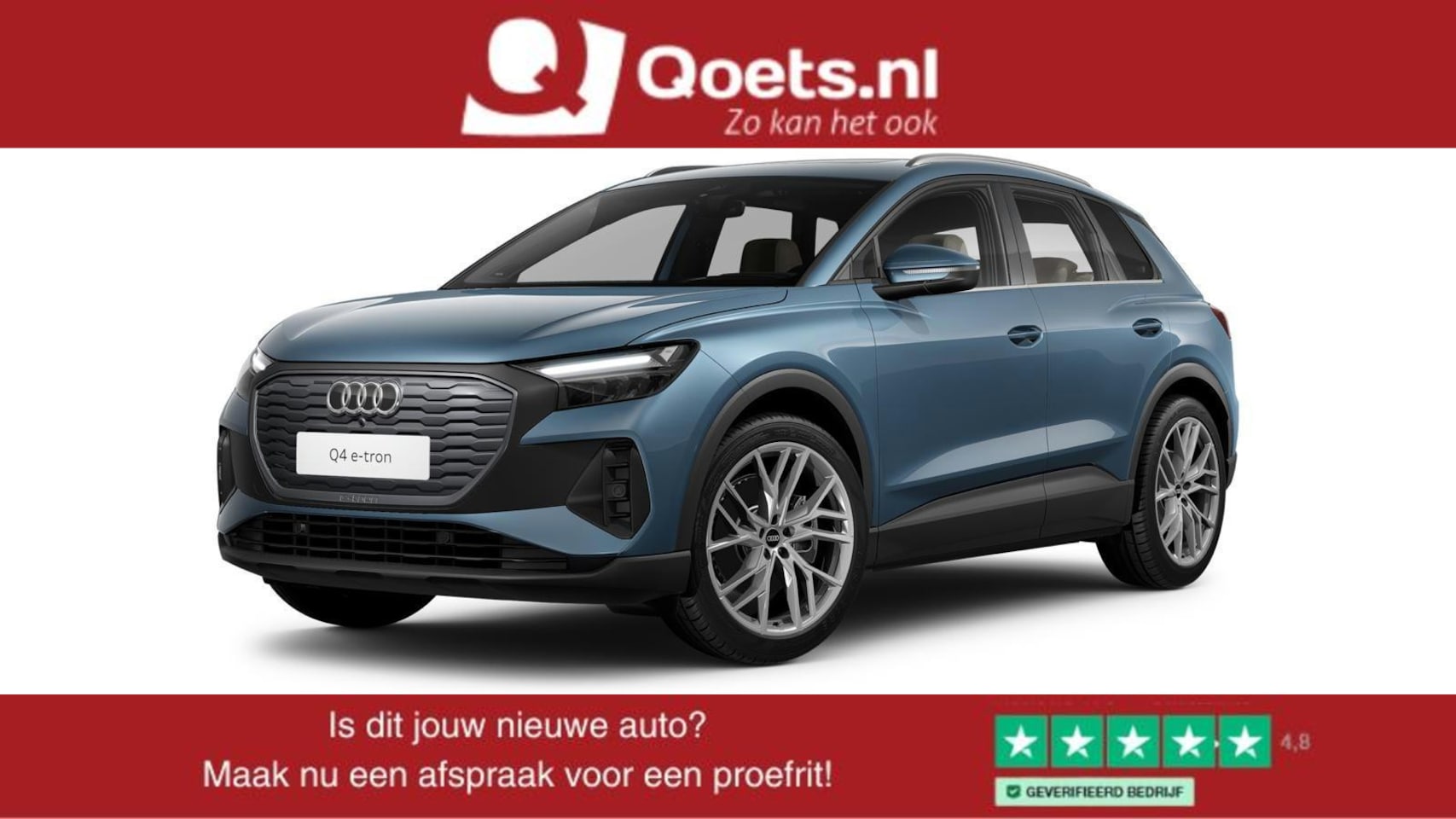 Audi Q4 e-tron - 40 Advanced edition 77 kWh Panoramadak - Comfortpakket plus - Assistentiepakket plus - Vei - AutoWereld.nl