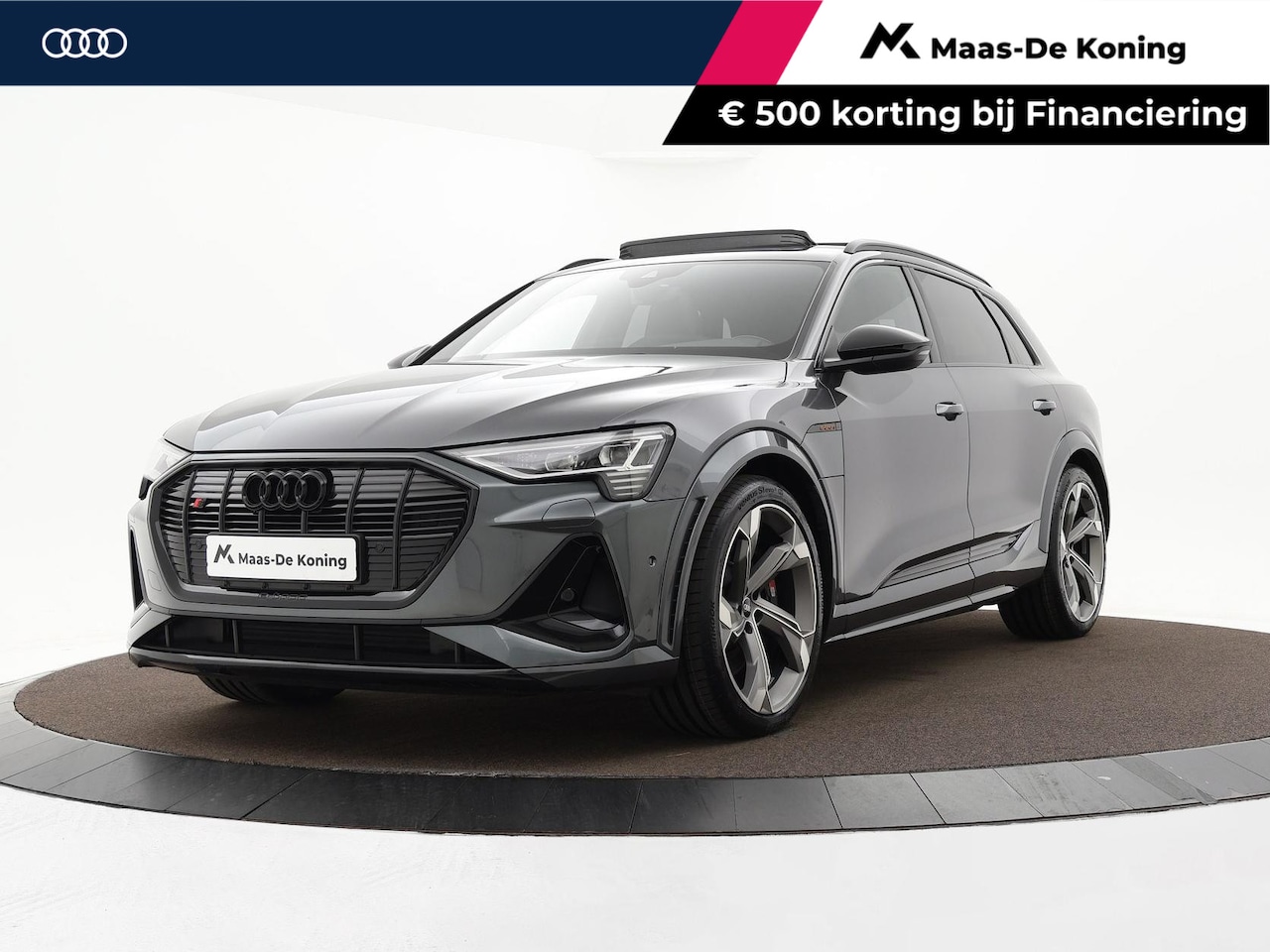 Audi e-tron - S quattro 95 kWh 503pk · SOH 98,5% · Panoramadak · Luchtvering · Camera · Leder Valcona · - AutoWereld.nl
