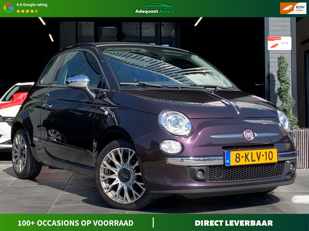 Fiat 500 C - 0.9TwinAir Lounge|1e eig|NAP|Airco|El.Ramen|Leder - AutoWereld.nl