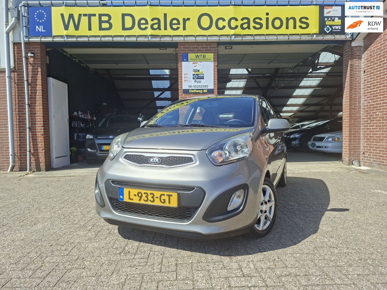 Kia Picanto - 1.0 CVVT 1.0 CVVT, 4/deurs, Media scherm, Airco, 1e Eig, Dealer onderhouden, nw. APK, 5-deurs, Blue - AutoWereld.nl