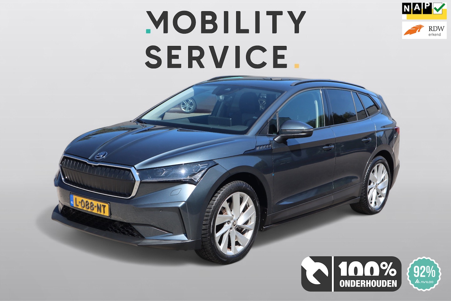 Skoda Enyaq iV - 60 First Edition SOH92% Trekhaak ACC CarPlay LMV - AutoWereld.nl