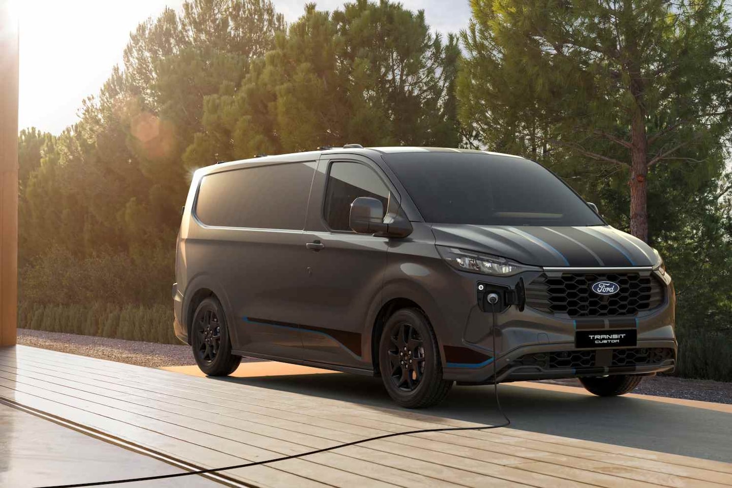 Ford Transit Custom - E-Transit 340 L2H1 Sport 71 kWh | 218pk | 17"LM velgen | Camera | Cruise | Trekhaak | 2.30 - AutoWereld.nl