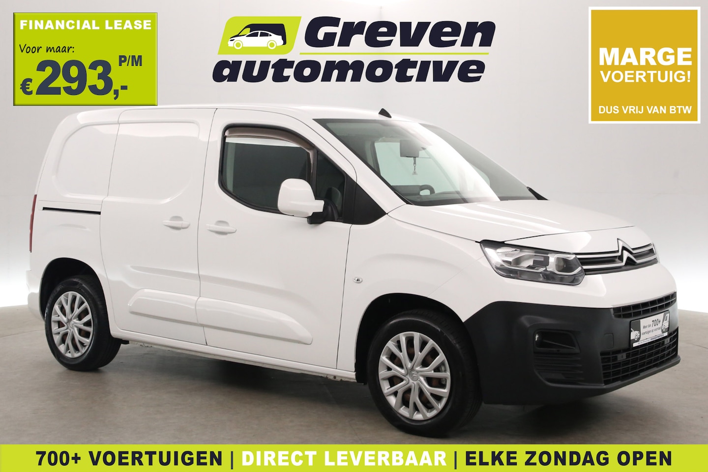 Citroën Berlingo - 1.5 BlueHdi 130PK | Marge | 3 Zits | Automaat | Airco | Cruise | Camera | Carplay | Parkee - AutoWereld.nl