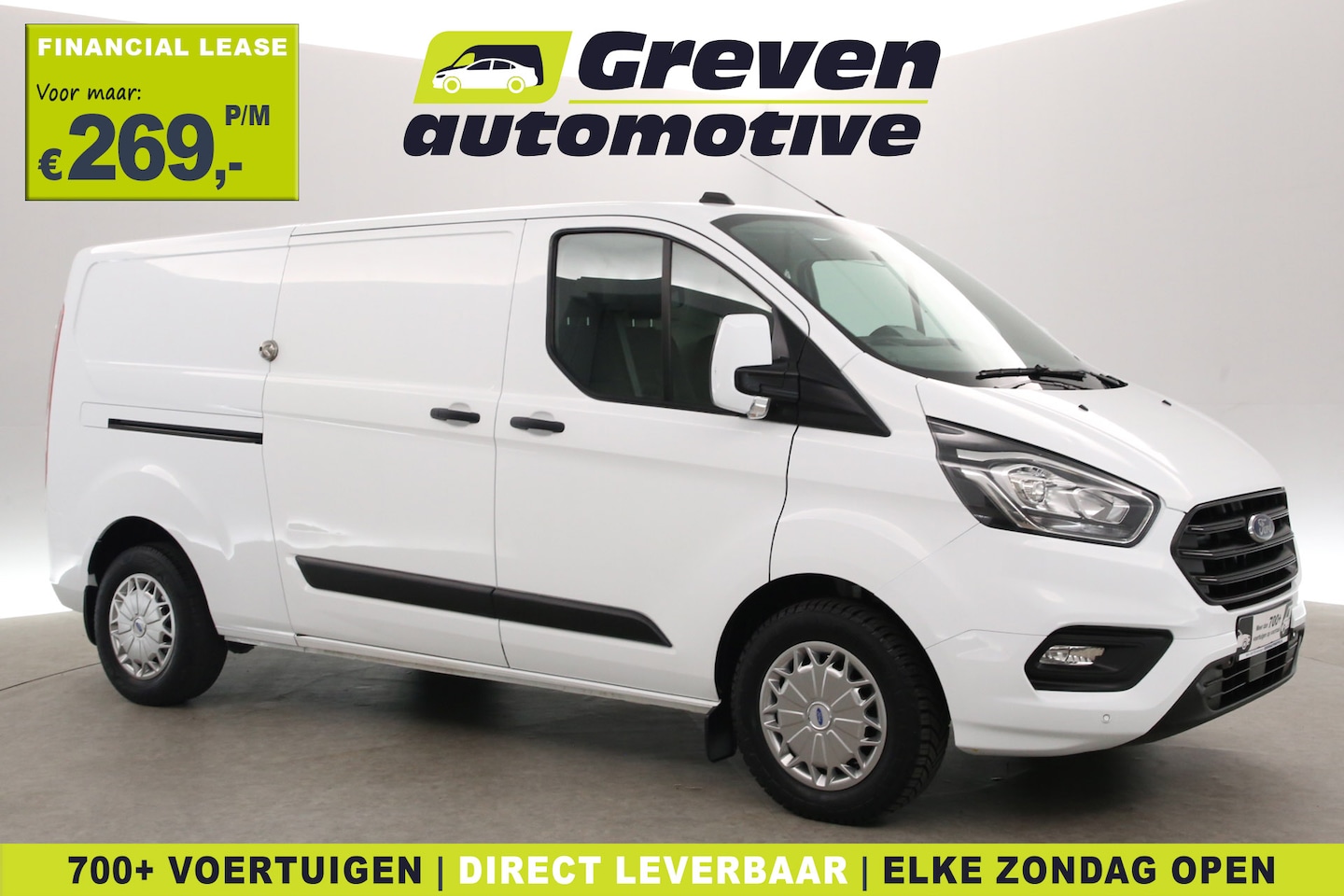 Ford Transit Custom - 2.0 Ecoblue L2H1 | Airco | Cruise | 3 Zits | 2xSchuifdeur | Trekhaak | Parkeersens. - AutoWereld.nl