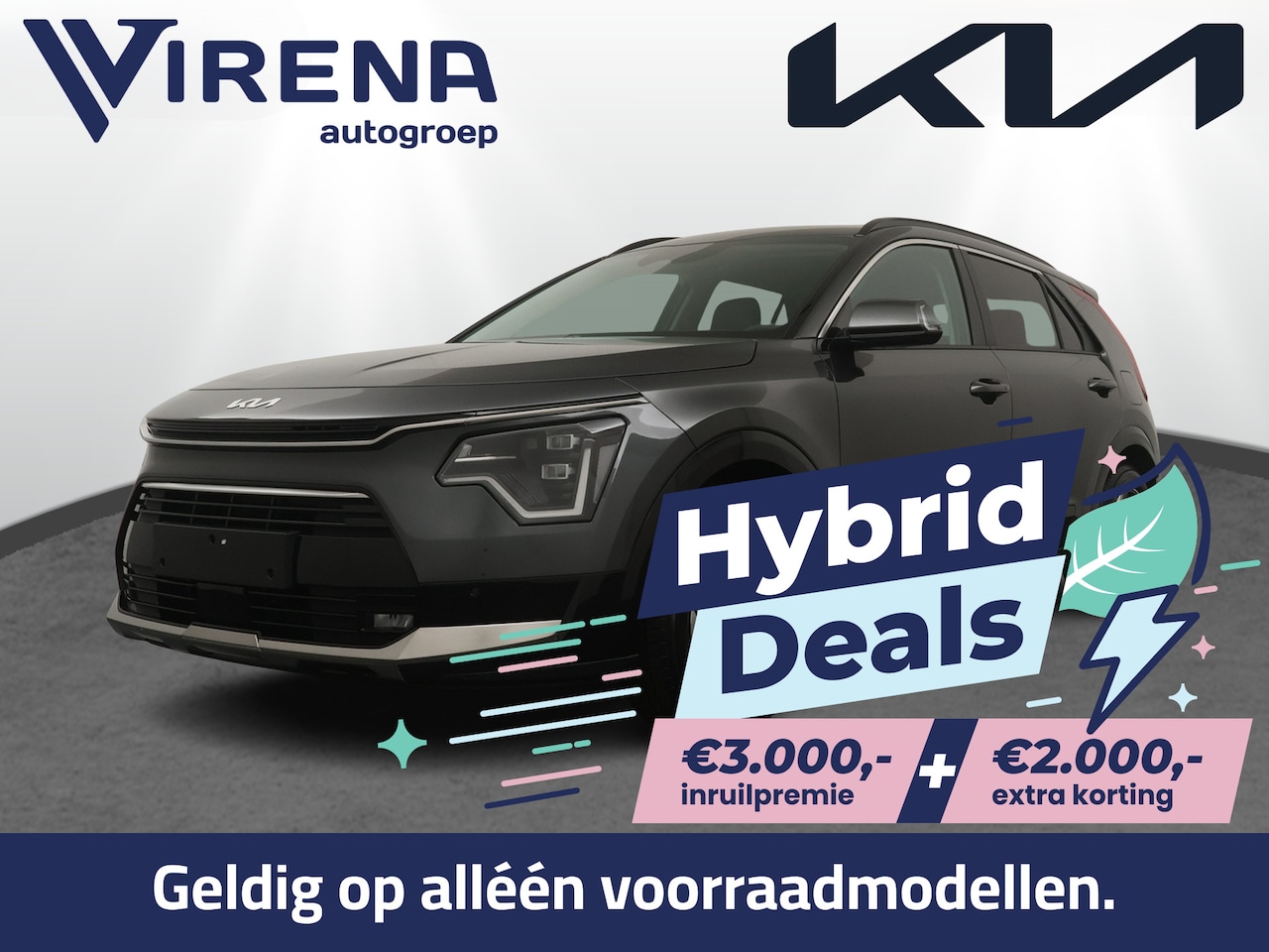 Kia Niro - 1.6 GDi Hybrid DynamicPlusLine - Stoel-/Stuurverwarming - Schuif-/Kanteldak - Apple Carpla - AutoWereld.nl
