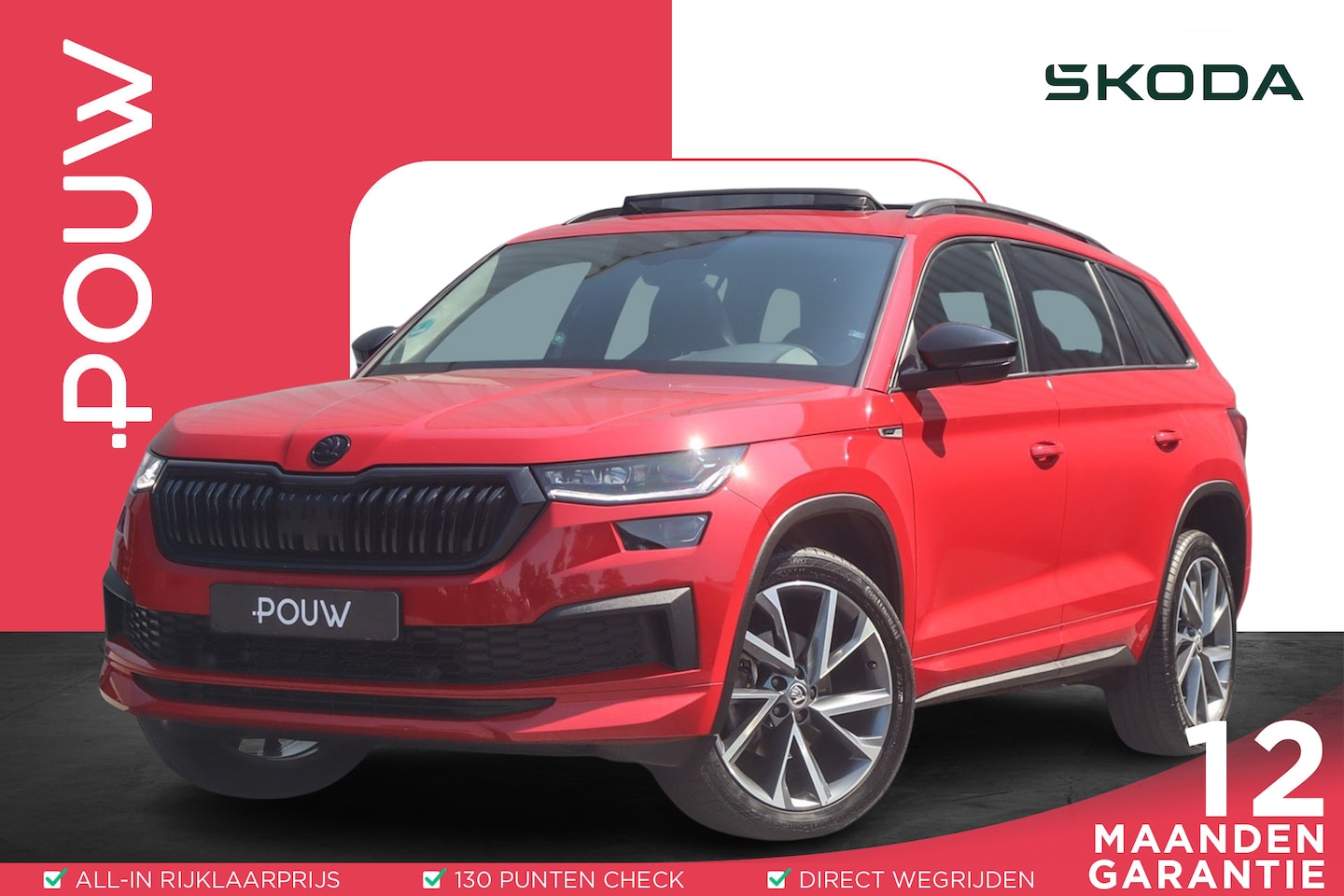 Skoda Kodiaq - 1.5 TSI 150pk DSG Sportline Business 7p. | Panoramadak | 20" Velgen | Adaptive Cruise - AutoWereld.nl
