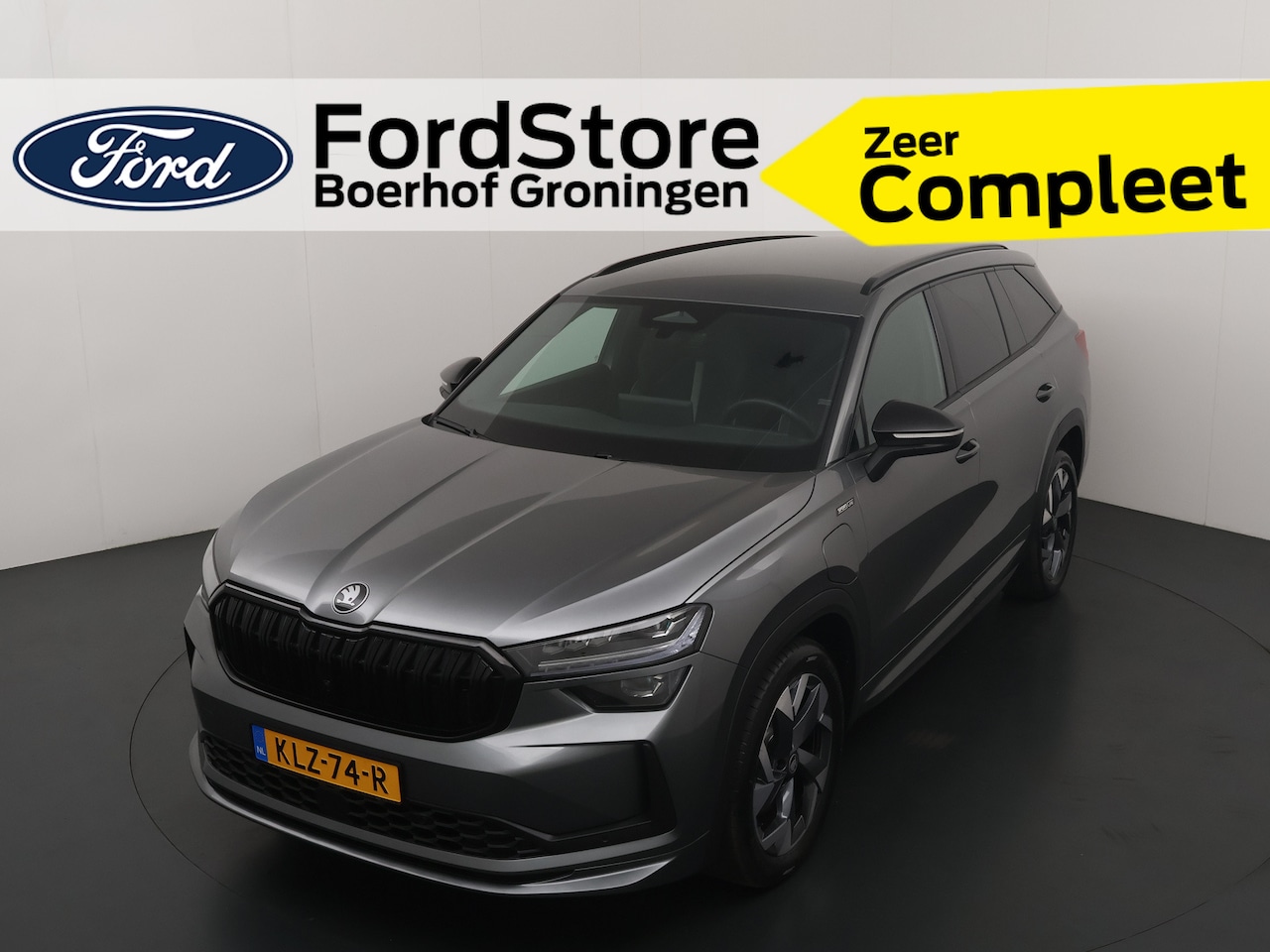 Skoda Kodiaq - 1.5 TSI PHEV 204 pk Sportline | Stoelverw. | Stuurverw. | El. a. klep | El. verst. stoel + - AutoWereld.nl