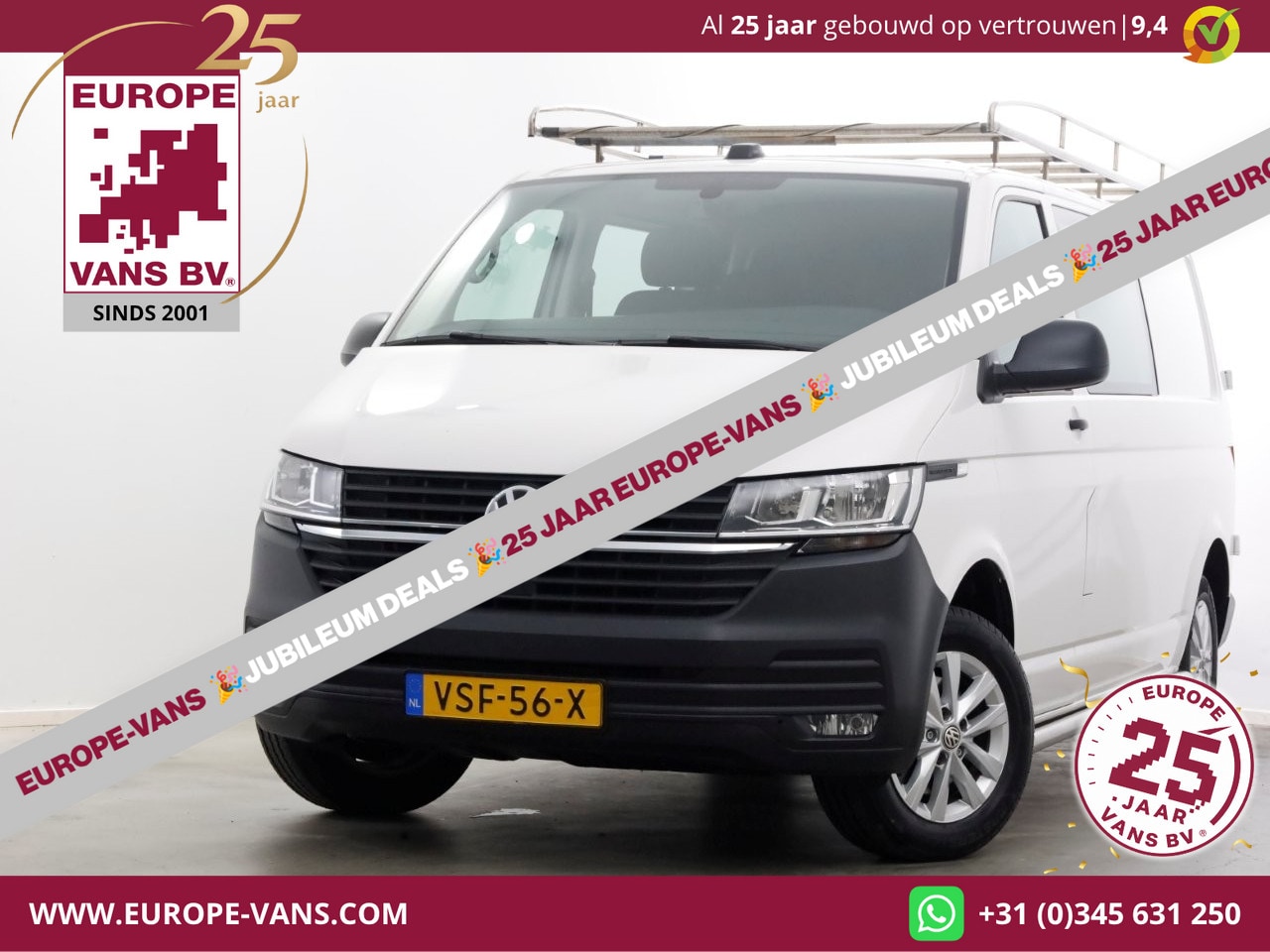 Volkswagen Transporter - T6.1 2.0 TDI 150pk Lang D.C. Comfortline Airco/Navi/Imperiaal 10-2022 - AutoWereld.nl
