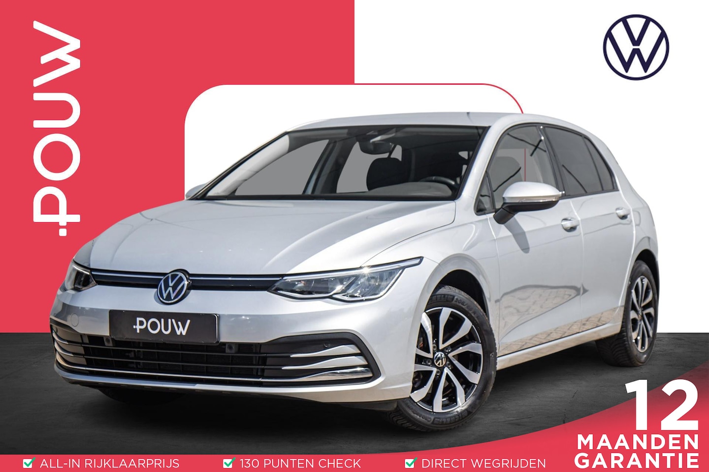 Volkswagen Golf - 1.0 eTSI 110pk DSG Life Business | Trekhaak | Cruise Control Adaptief | Voorstoelen Verwar - AutoWereld.nl
