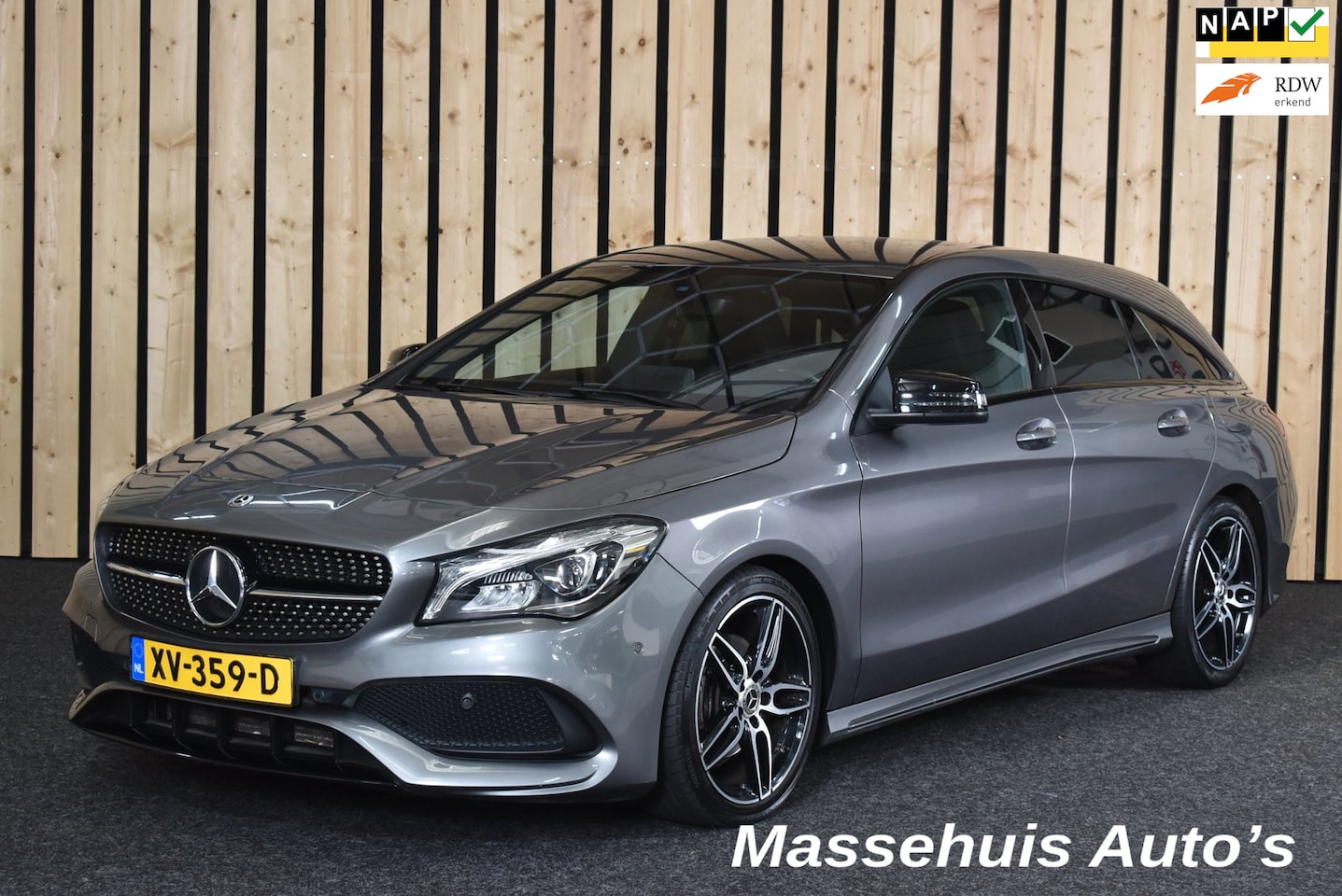 Mercedes-Benz CLA-klasse Shooting Brake - 180 2e eig. AMG Line NL auto 139dkm Led Camera Leder-Alcantara Navi Airco Cruise - AutoWereld.nl