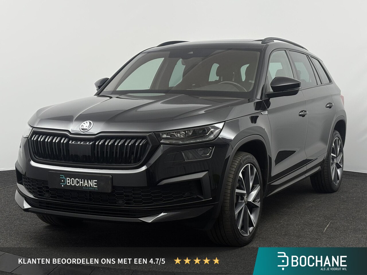 Skoda Kodiaq - 1.5 TSI 150pk DSG Sportline Business 7p. | NL Auto | Trekhaak | Panoramadak | Leder | 20"V - AutoWereld.nl