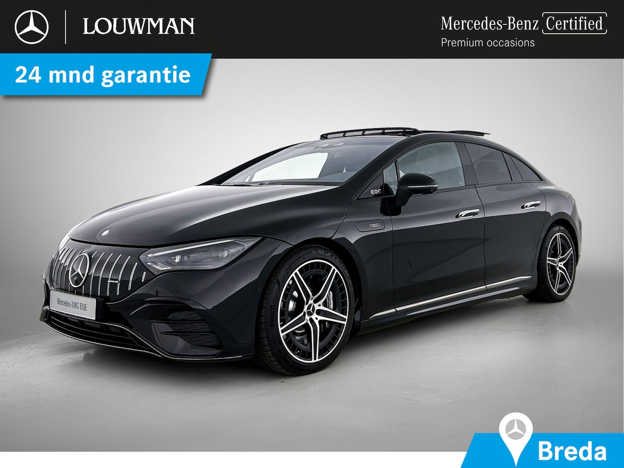 Mercedes-Benz EQE - AMG 43 4MATIC Night Edition 90 kWh | Hyperscreen | Dashcam | AIRMATIC Luchtvering | Midden - AutoWereld.nl