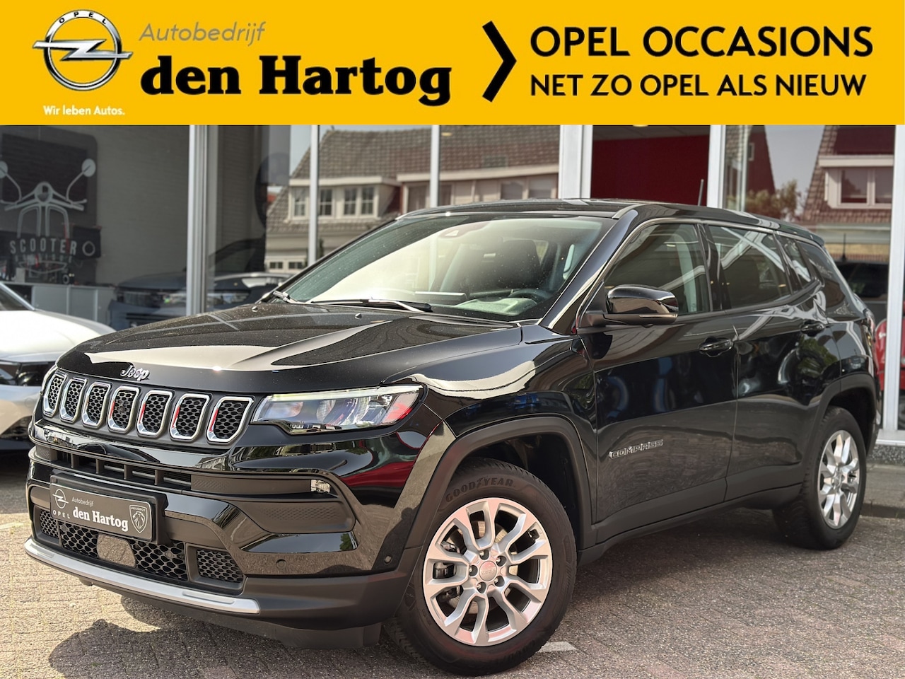 Jeep Compass - 1.5T e-Hybrid Longitude 1450KG trekgewicht/Stoel+stuur verwarming. - AutoWereld.nl