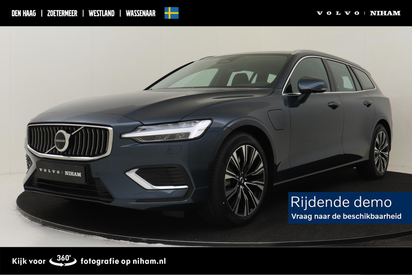 Volvo V60 - T8 PLUG-IN HYBRID AWD PLUS PERFORMANCE ED. BRIGHT -HARMAN/KARDON|360°CAM|VERW.VOORRUIT|ADA - AutoWereld.nl