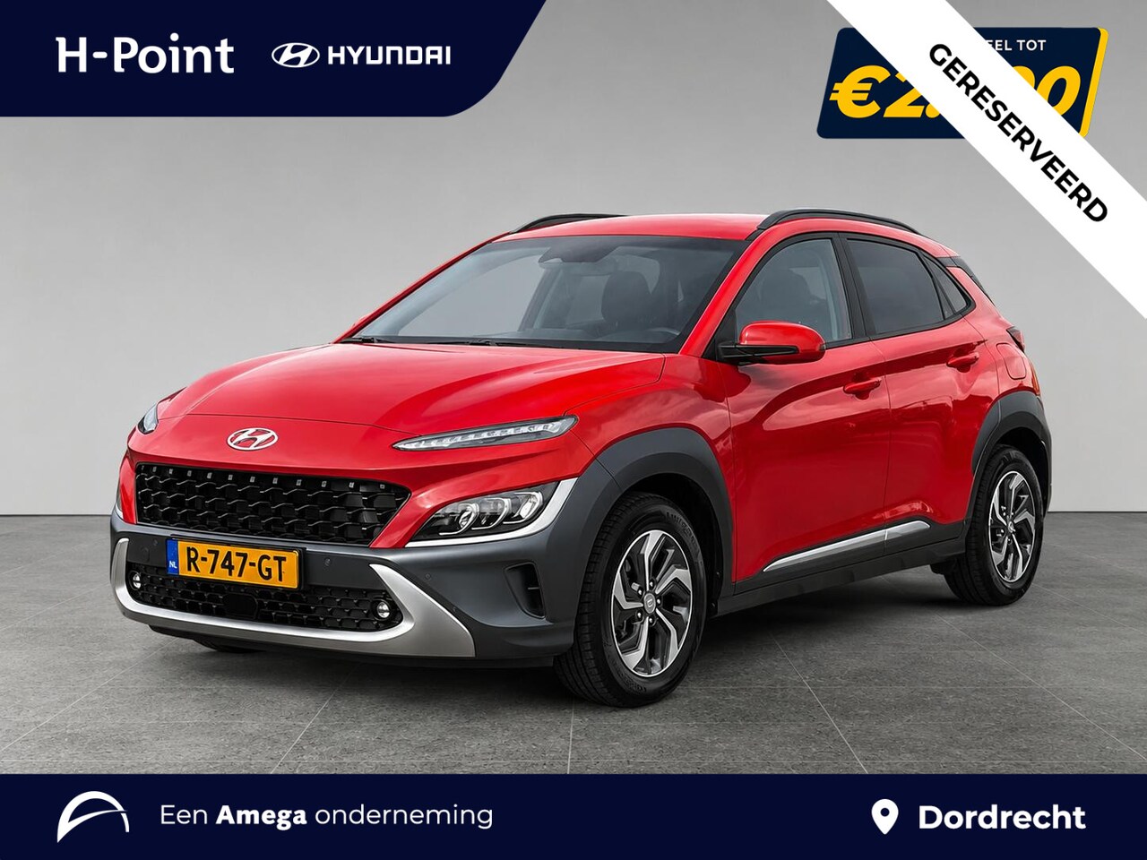 Hyundai Kona - Premium 1.6 GDI HEV 140pk | TREKHAAK | LEDER | NAVI | APPLE CARPLAY / ANDROID AUTO | HEAD- - AutoWereld.nl