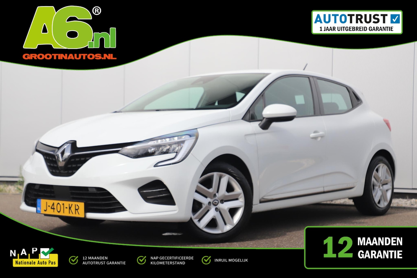 Renault Clio - 1.0 TCe Bi-Fuel Zen 101PK Navigatie Carplay Android Airco Cruise Control Lane Assist Parke - AutoWereld.nl