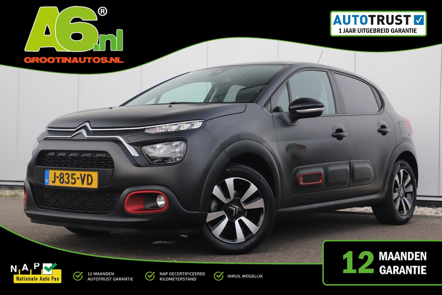 Citroën C3 - 1.2 PureTech C-Series Two Tone Navigatie Carplay Android Clima Cruise Parkeersensor - AutoWereld.nl