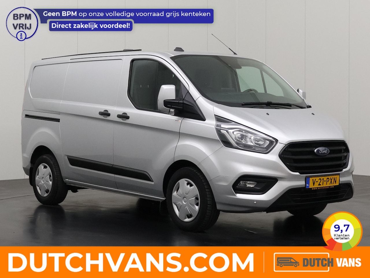 Ford Transit Custom - 2.0TDCi 130PK Automaat | Kastinrichting | Trekhaak | Leder | Multimedia | Airco | Cruise | - AutoWereld.nl