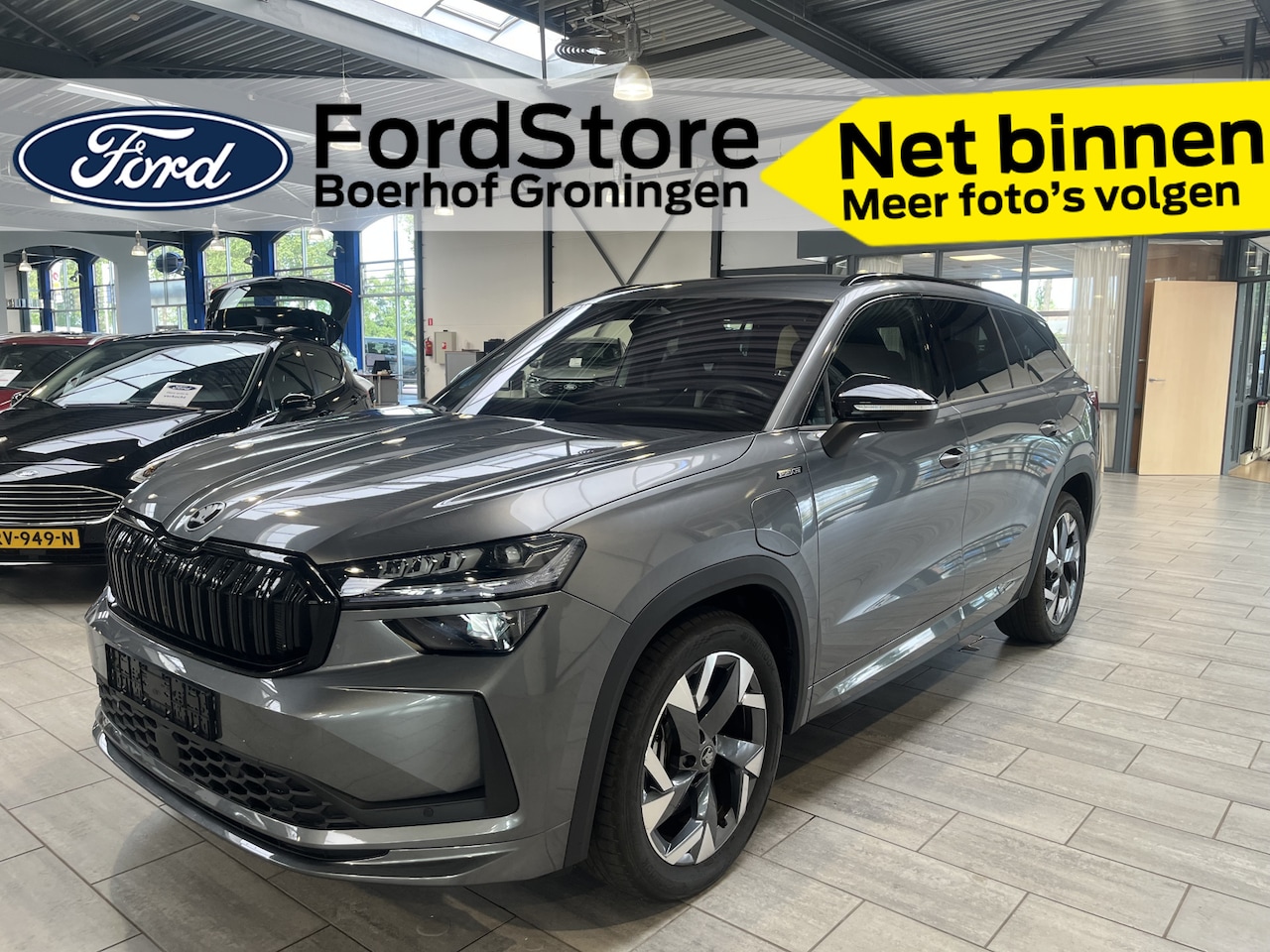 Skoda Kodiaq - 1.5 TSI PHEV 204 pk Sportline | Stoelverw. | Stuurverw. | El. a. klep | El. verst. stoel + - AutoWereld.nl