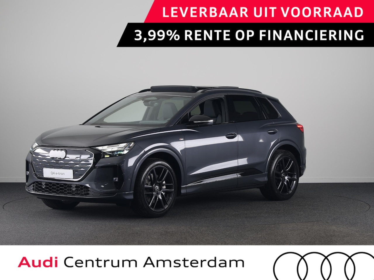 Audi Q4 e-tron - S edition Quattro 82KWh 340 pk | Techniekpakket Pro | elektrische stoelen | Glazen panoram - AutoWereld.nl