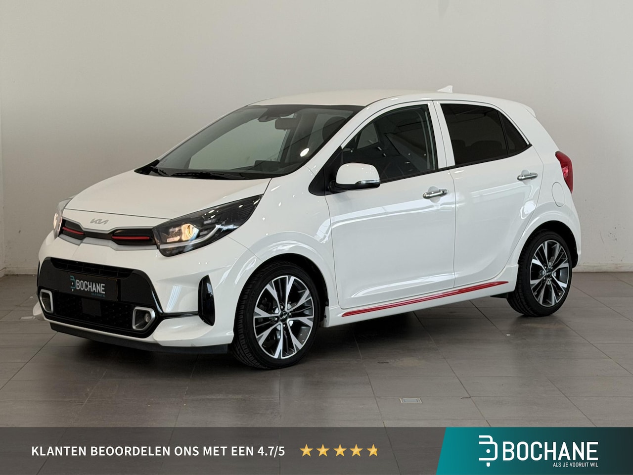 Kia Picanto - 1.2 CVVT GT-Line | Leder | Keyless | Stoel- & Stuurverwarming | Achteruitrijcamera met Par - AutoWereld.nl