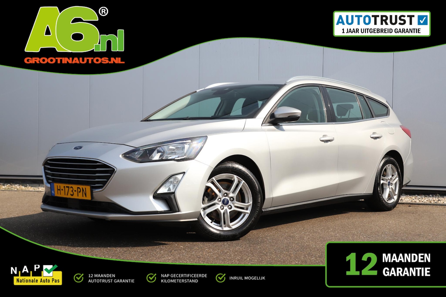 Ford Focus Wagon - 1.0 EcoBoost Trend Edition Business 16 inch LMV Navigatie Carplay Android Airco Cruise Con - AutoWereld.nl