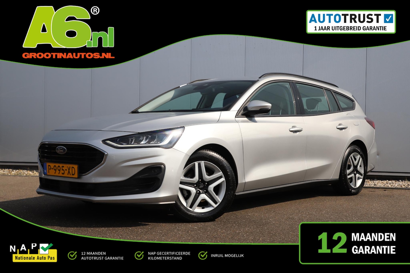Ford Focus Wagon - 1.0 EcoBoost Hybrid Connected Sportstoelen Navigatie Carplay Android Airco Cruise Control - AutoWereld.nl