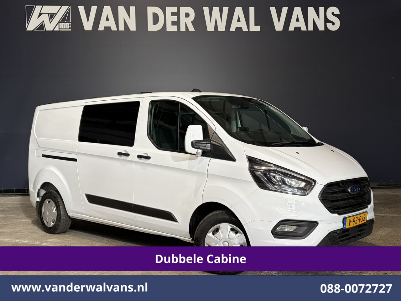 Ford Transit Custom - 2.0 TDCI 131pk L2H1 Dubbele Cabine Euro6 Airco | 5-Zits | Xenon | Navigatie | Cruisecontro - AutoWereld.nl
