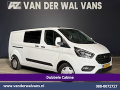 Ford Transit Custom - 2.0 TDCI 131pk L2H1 Dubbele Cabine Euro6 Airco | 5-Zits | Xenon | Navigatie | Cruisecontro