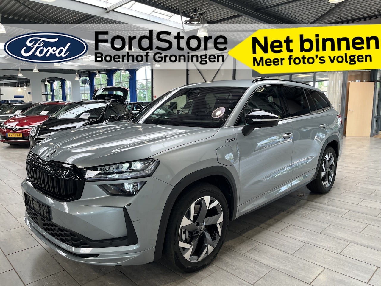 Skoda Kodiaq - 1.5 TSI PHEV 204 pk Sportline | Stoelverw. | Stuurverw. | El. a. klep | El. verst. stoel + - AutoWereld.nl